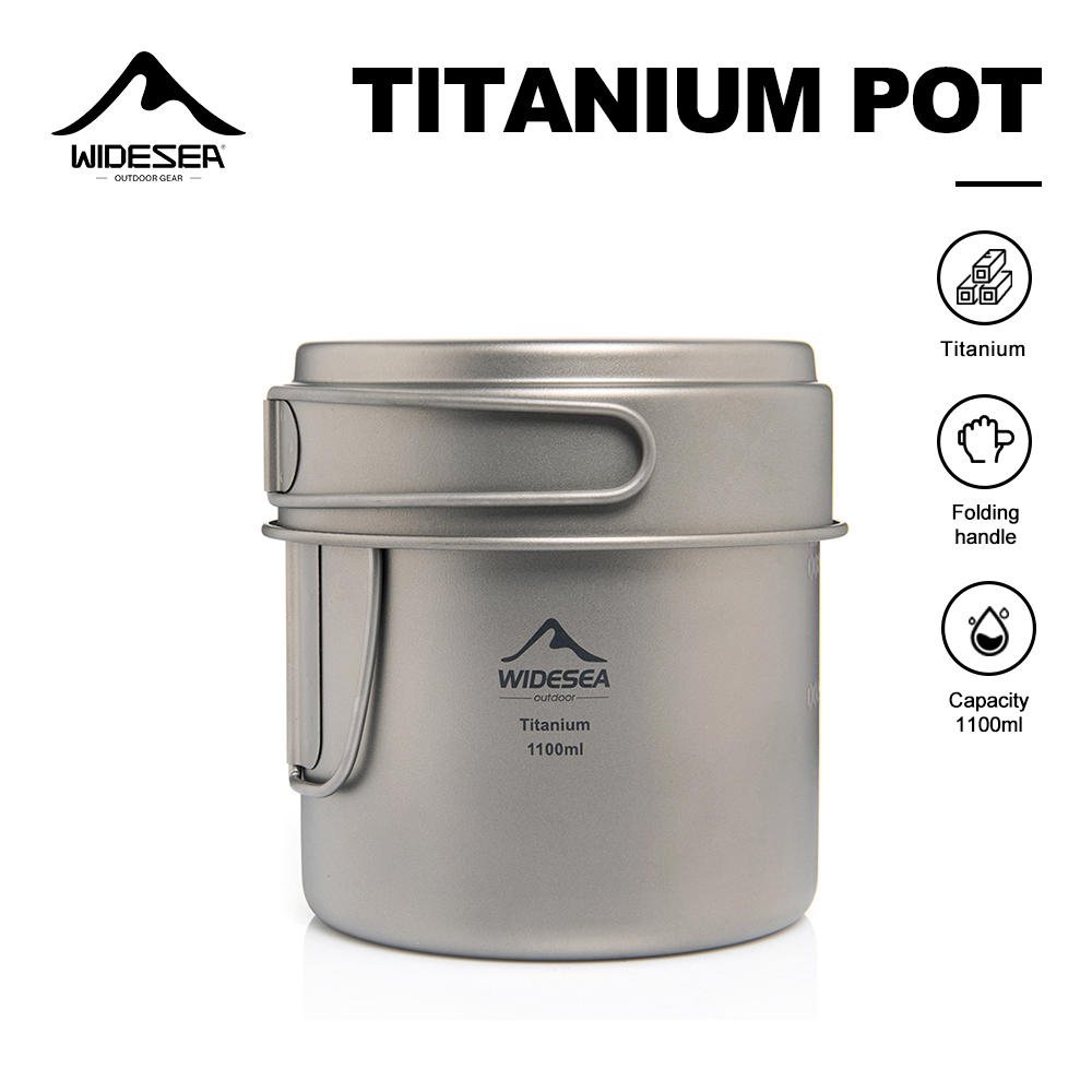 Mess Kit Titanium - وعاء تخييم من التيتانيوم خفيف الوزن