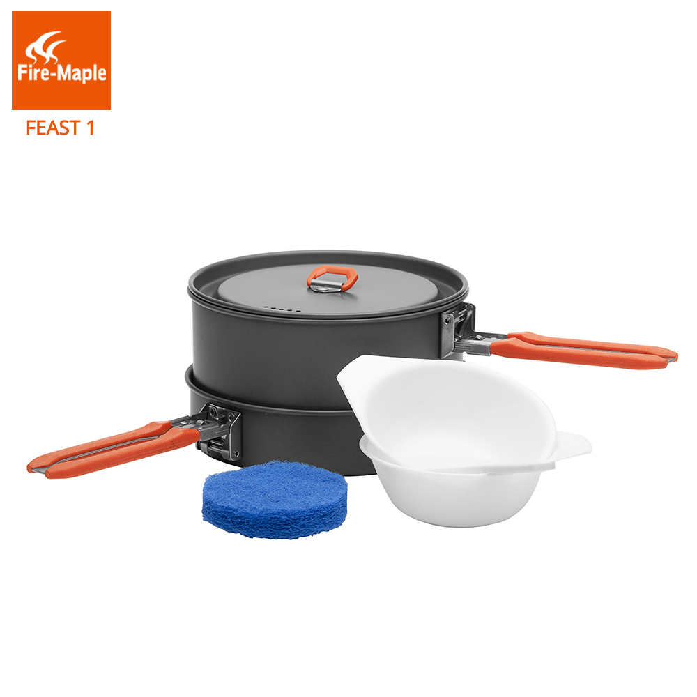 Camping Cooking Pan Set - النار القيقب عيد 1 في الهواء