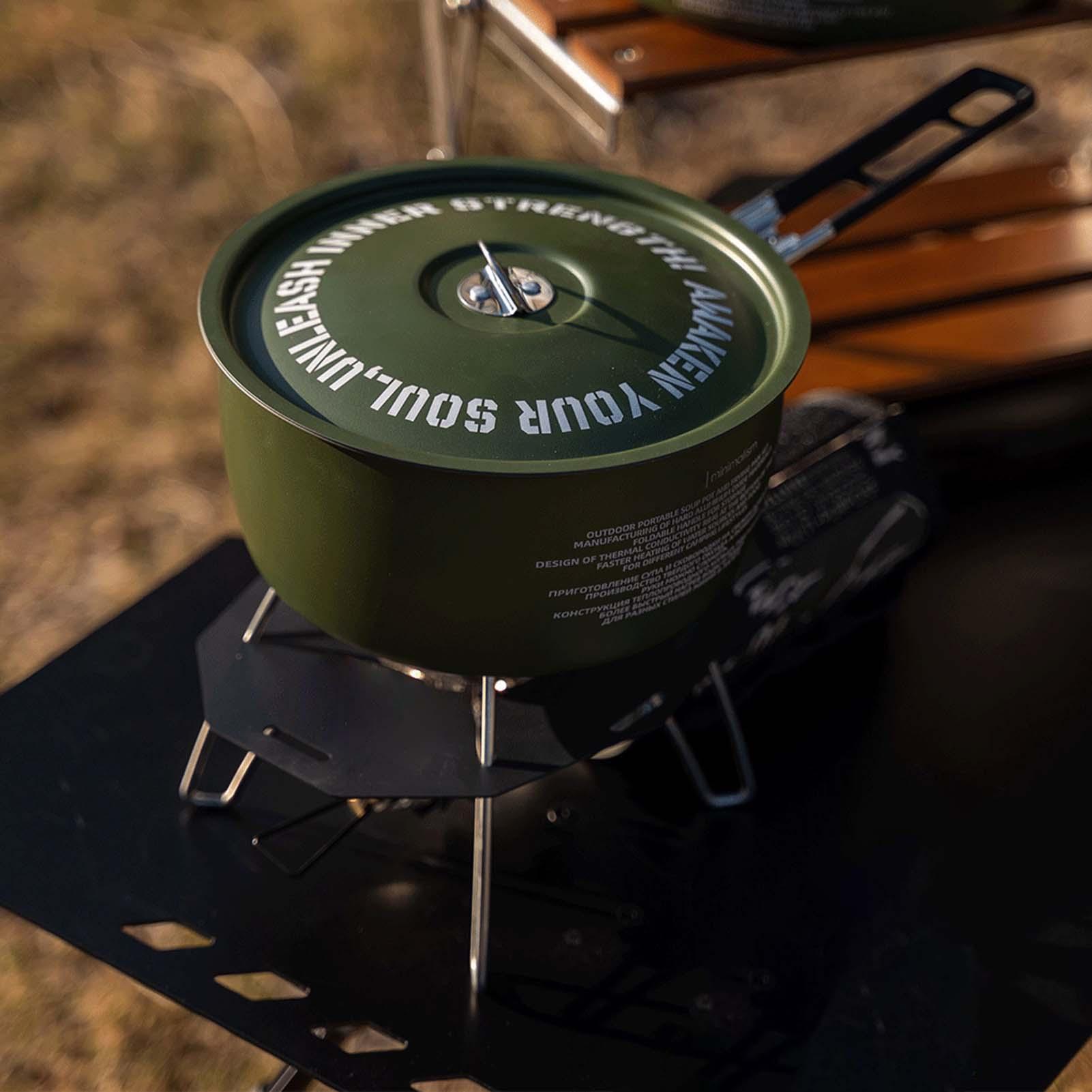 Camping Cooking Set Detachable Handle - مجموعة تجهيزات المطابخ للتخييم مقالي القلي