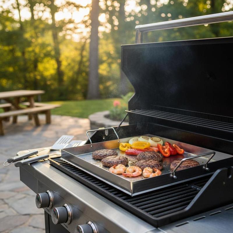 Camping Cooking Grill - شواية مسطحة عالمية مقاس 18x16 بوصة