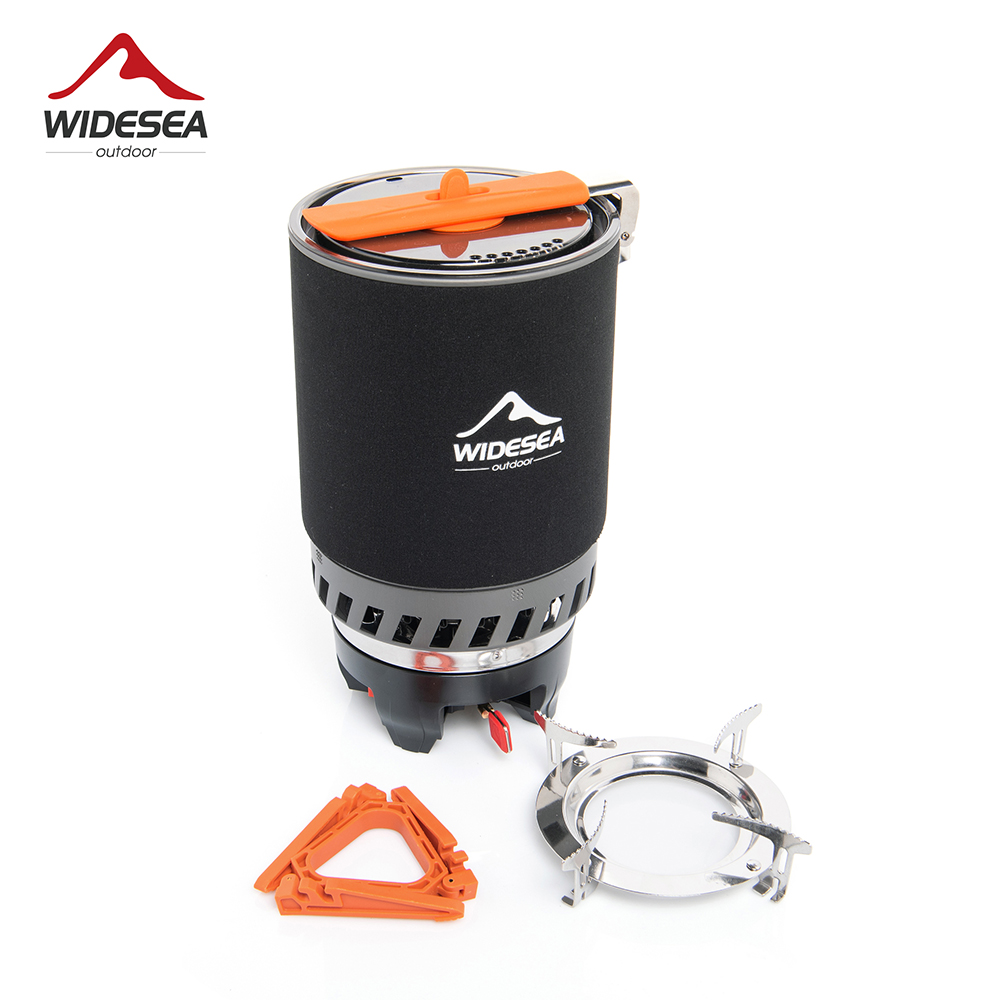 Camping Cooking Pan Set - Widesea نظام الطبخ التخييم مع مبادل