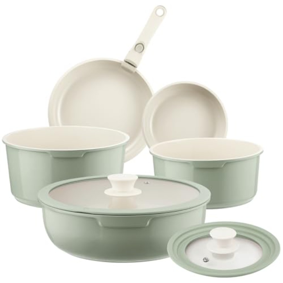 Camping Cooking Set Detachable Handle - طقم أواني طهي سيراميك غير لاصق