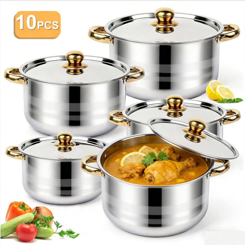 Camping Cooking Pan Set - طقم أواني طهي فاخرة وعصرية من