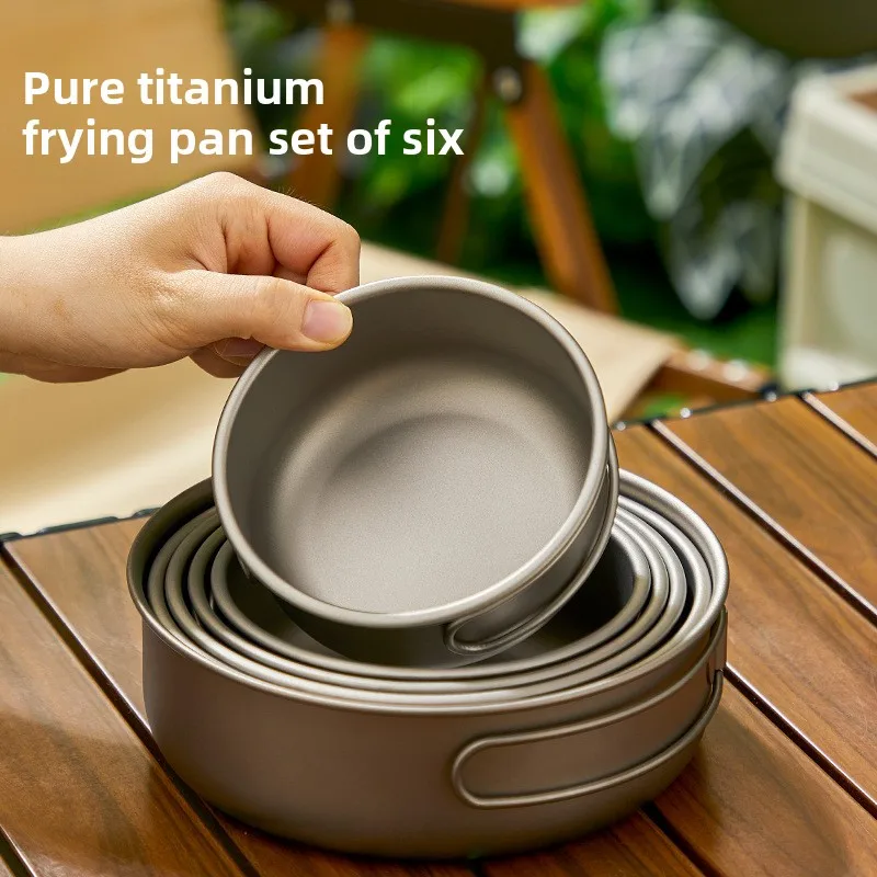 Mess Kit Titanium - التيتانيوم في الهواء الطلق وعاء مجموعة