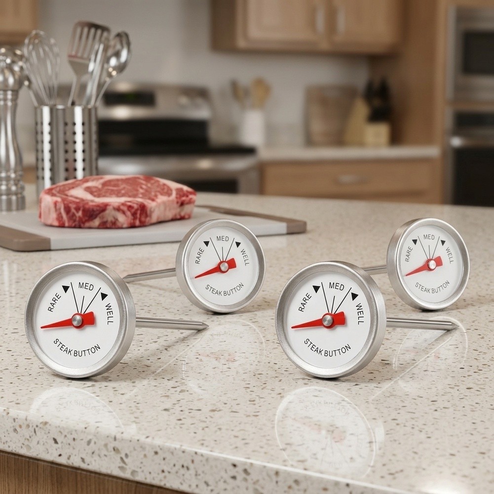 4 قطع من مقياس حرارة اللحوم ال - مراجعة Meat Thermometer Camp وسعره