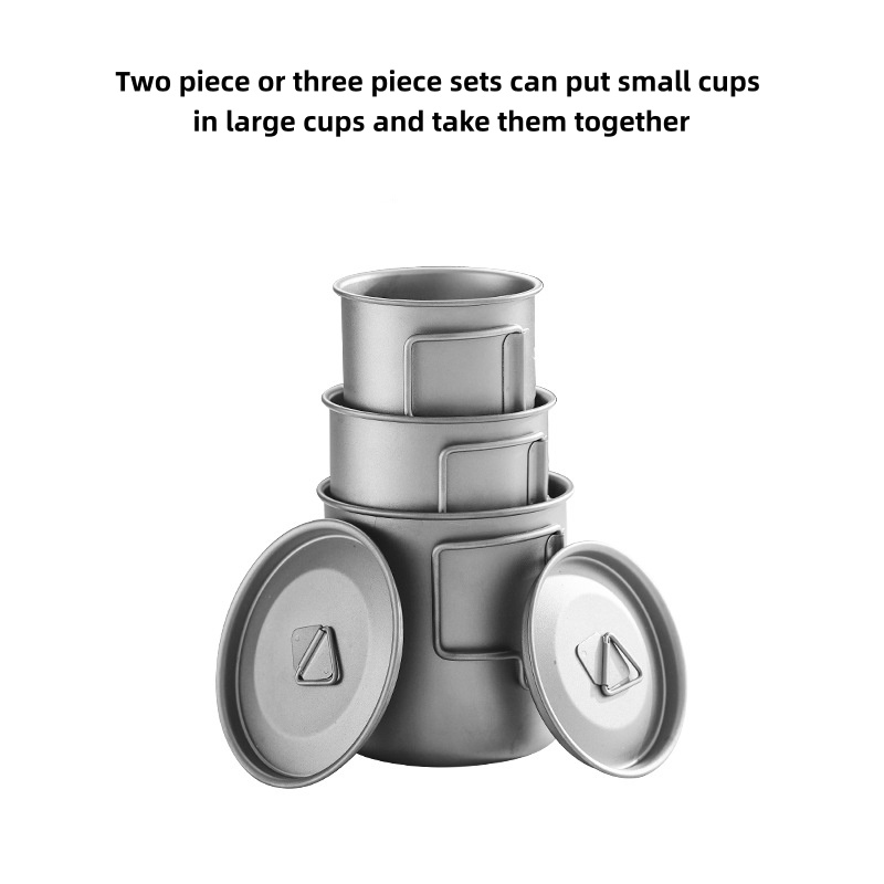 كوب تخييم من التيتانيوم بمقبض  - مراجعة Mess Kit Titanium وسعره