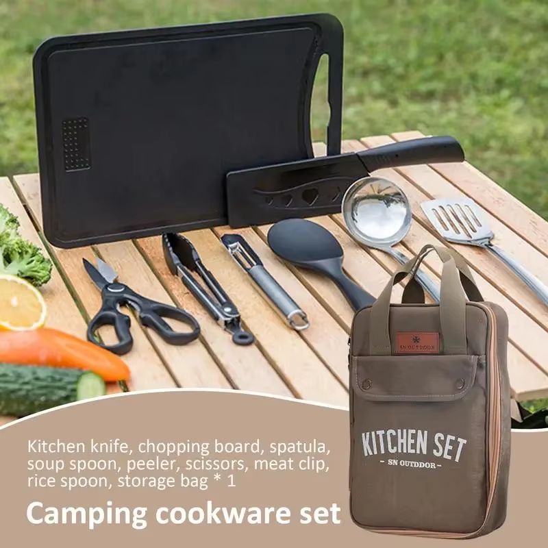 طقم أدوات طهي للتخييم مكون من  - مراجعة Camping Cooking Pan Set وسعره