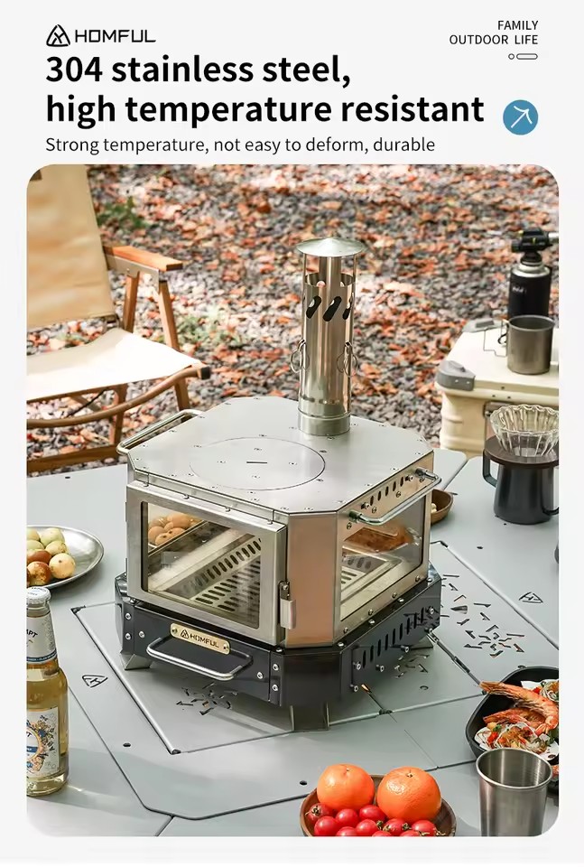 موقد حطب محمول من HOMFUL للتدف - مراجعة Camping Cooking Wood Stove وسعره