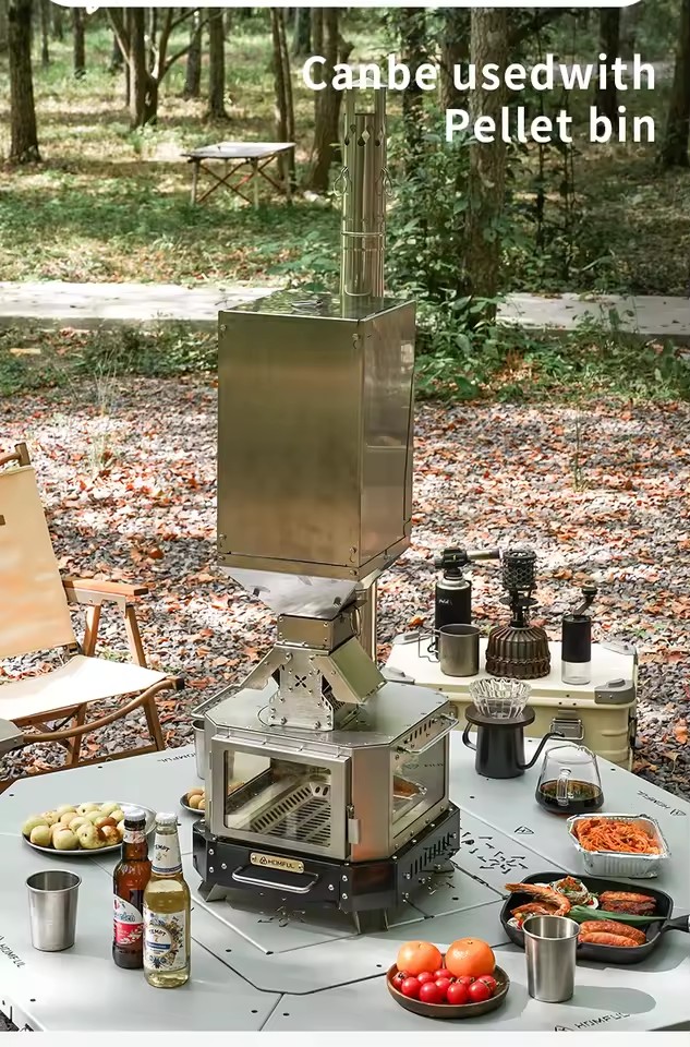 موقد حطب محمول من HOMFUL للتدف - مراجعة Camping Cooking Wood Stove وسعره