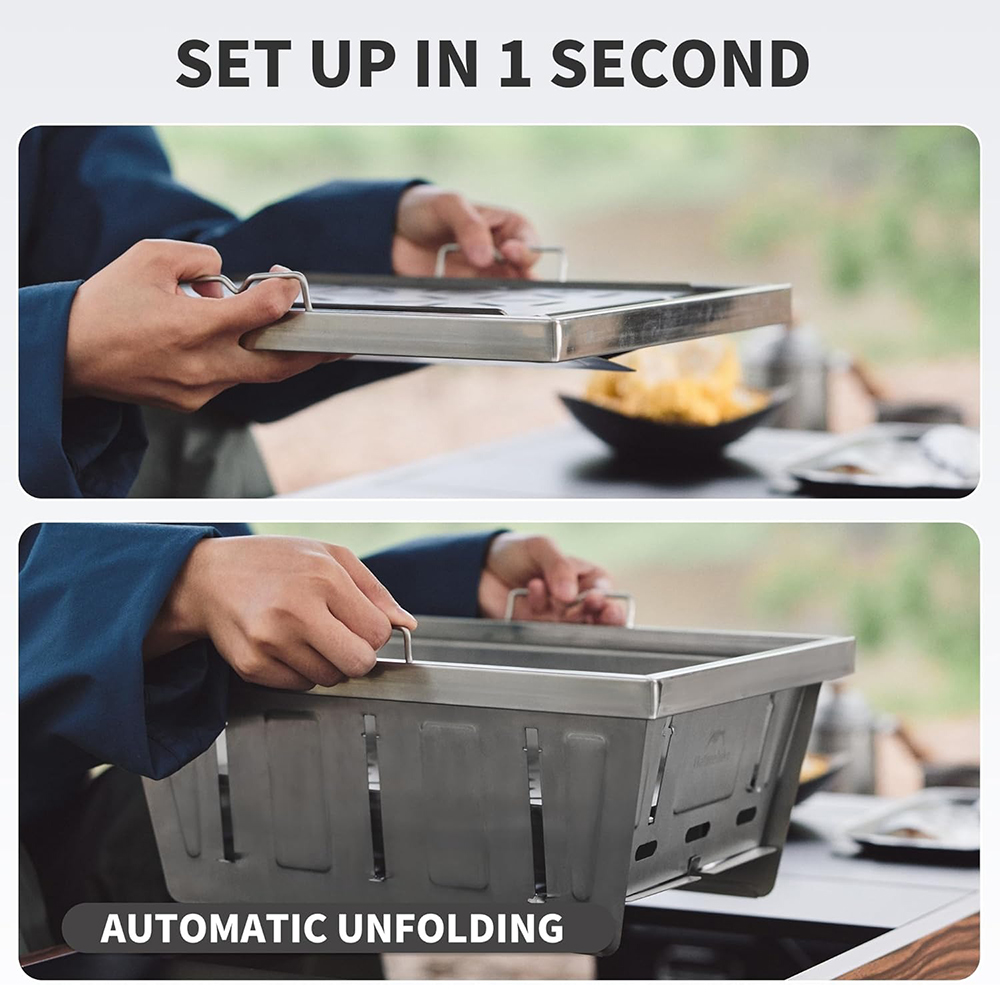 Naturehike التخييم شواية الفحم - مراجعة Camp Grill Portable Folding وسعره