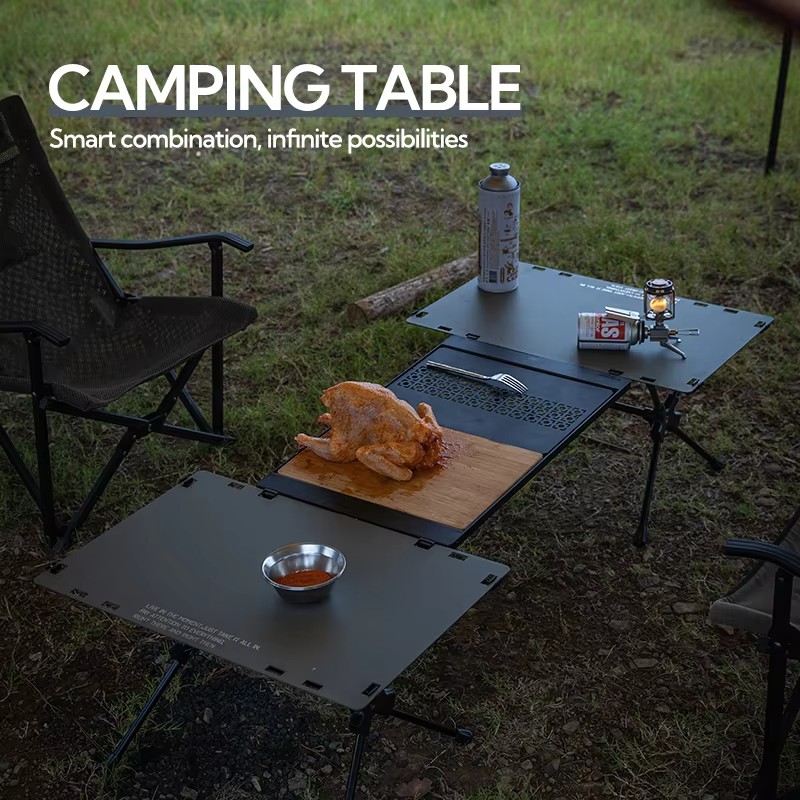 مجموعة كرسي وطاولة محمولة للتخ - مراجعة Camp Grill Portable Folding وسعره