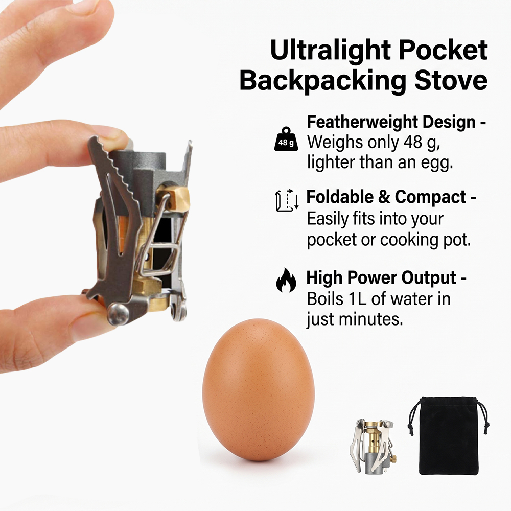 موقد غاز محمول خفيف الوزن للغا - مراجعة Camping Cooking Wood Stove وسعره
