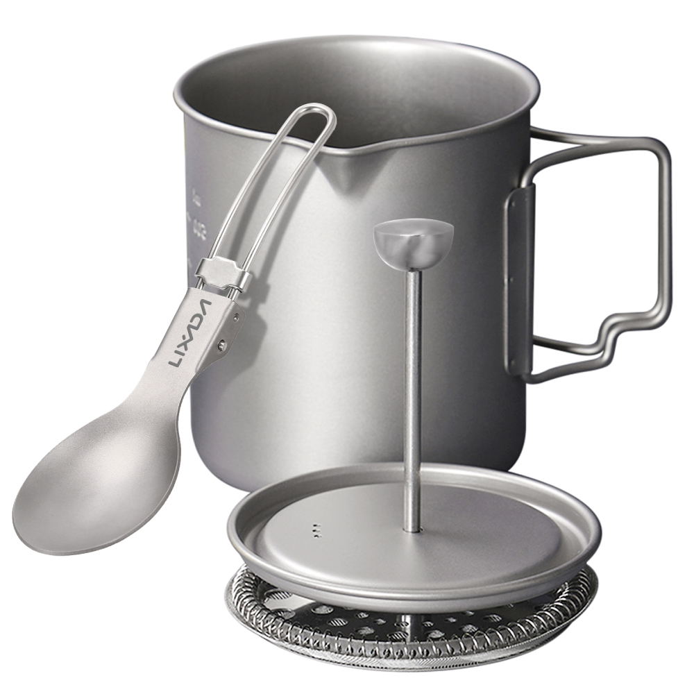 Lixada-وعاء طهي للتخييم في اله - مراجعة Mess Kit Titanium وسعره