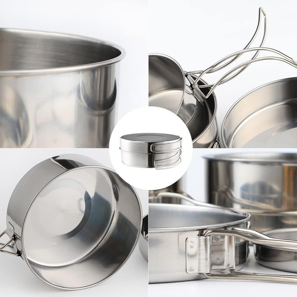 مجموعة أدوات طهي محمولة من الف - مراجعة Camping Cooking Pan Set وسعره