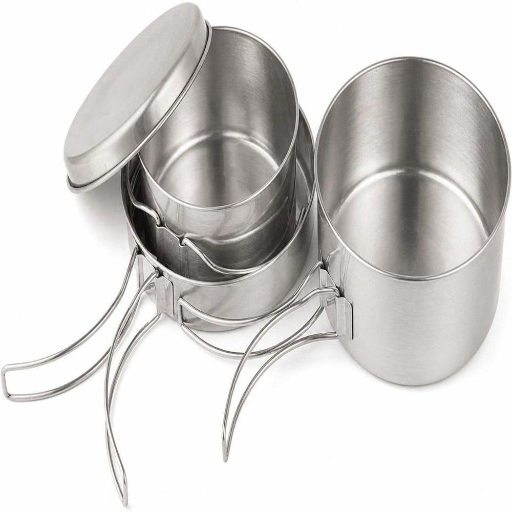 مجموعة أدوات طهي محمولة من الف - مراجعة Camping Cooking Pan Set وسعره