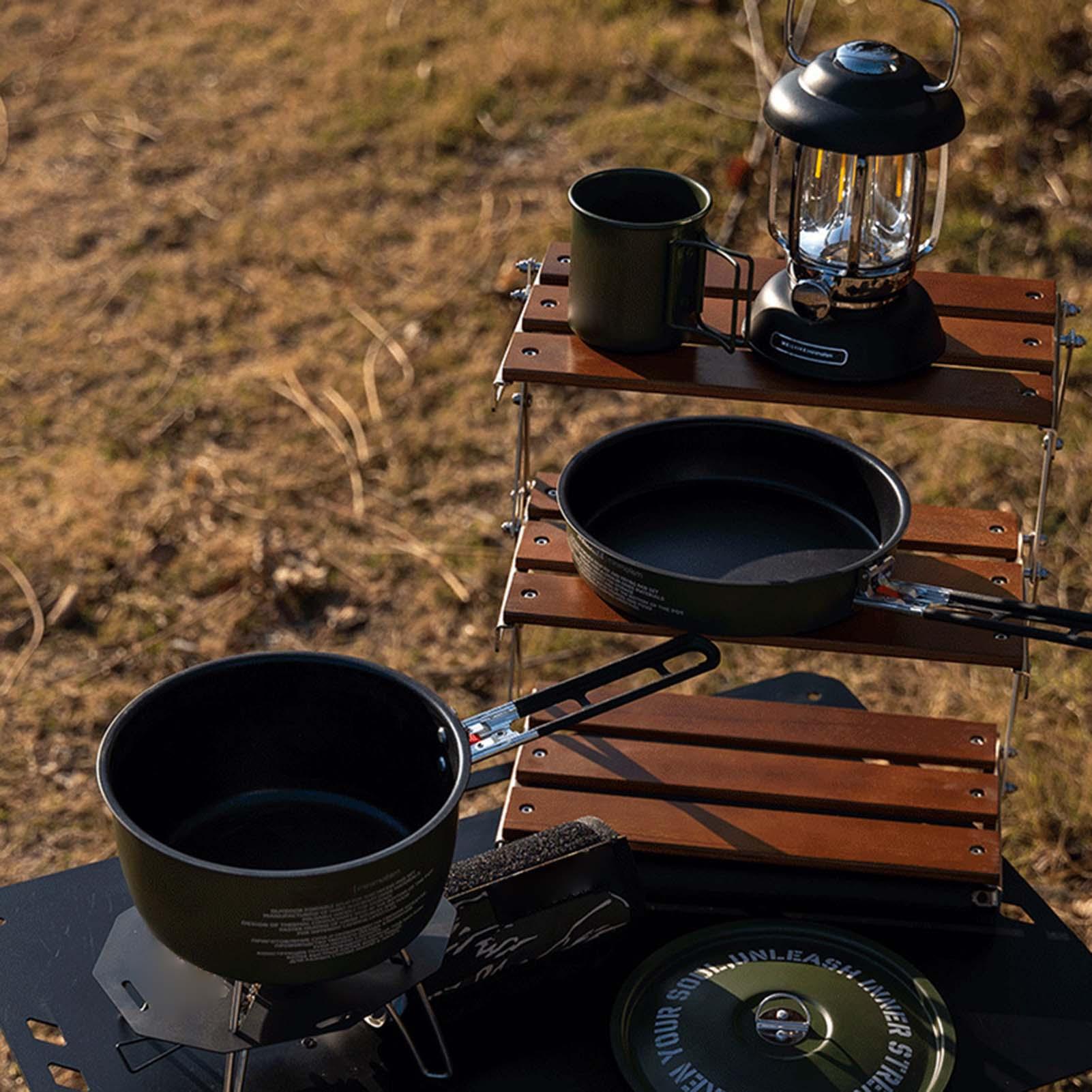 مجموعة تجهيزات المطابخ للتخييم - مراجعة Camping Cooking Set Detachable Handle وسعره