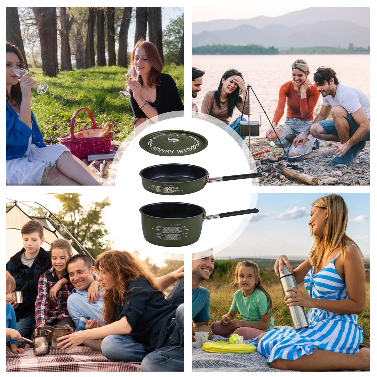 مجموعة تجهيزات المطابخ للتخييم - مراجعة Camping Cooking Set Detachable Handle وسعره
