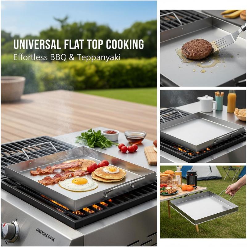 شواية مسطحة عالمية مقاس 18x16  - مراجعة Camping Cooking Grill وسعره