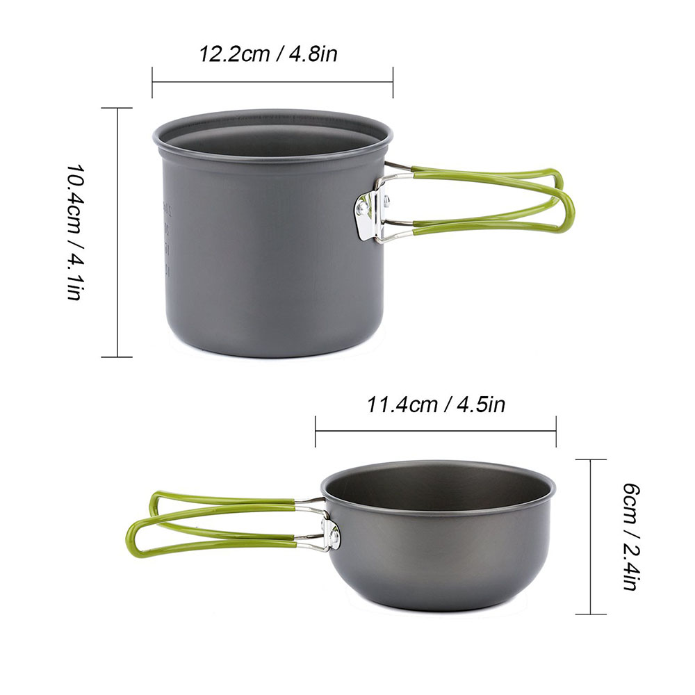 مجموعة أدوات المطابخ خفيفة الو - مراجعة Camping Cooking Pan Set وسعره