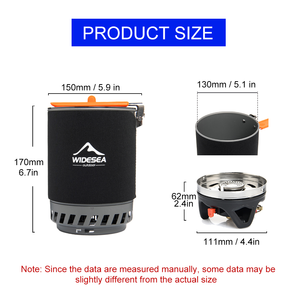 Widesea نظام الطبخ التخييم مع  - مراجعة Camping Cooking Pan Set وسعره