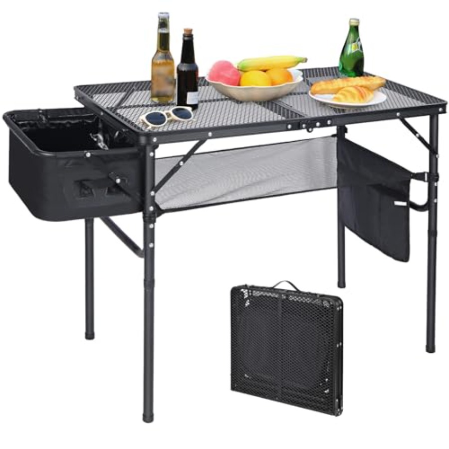 طاولة شواء قابلة للطي ومحمولة  - مراجعة Camp Grill Portable Folding وسعره