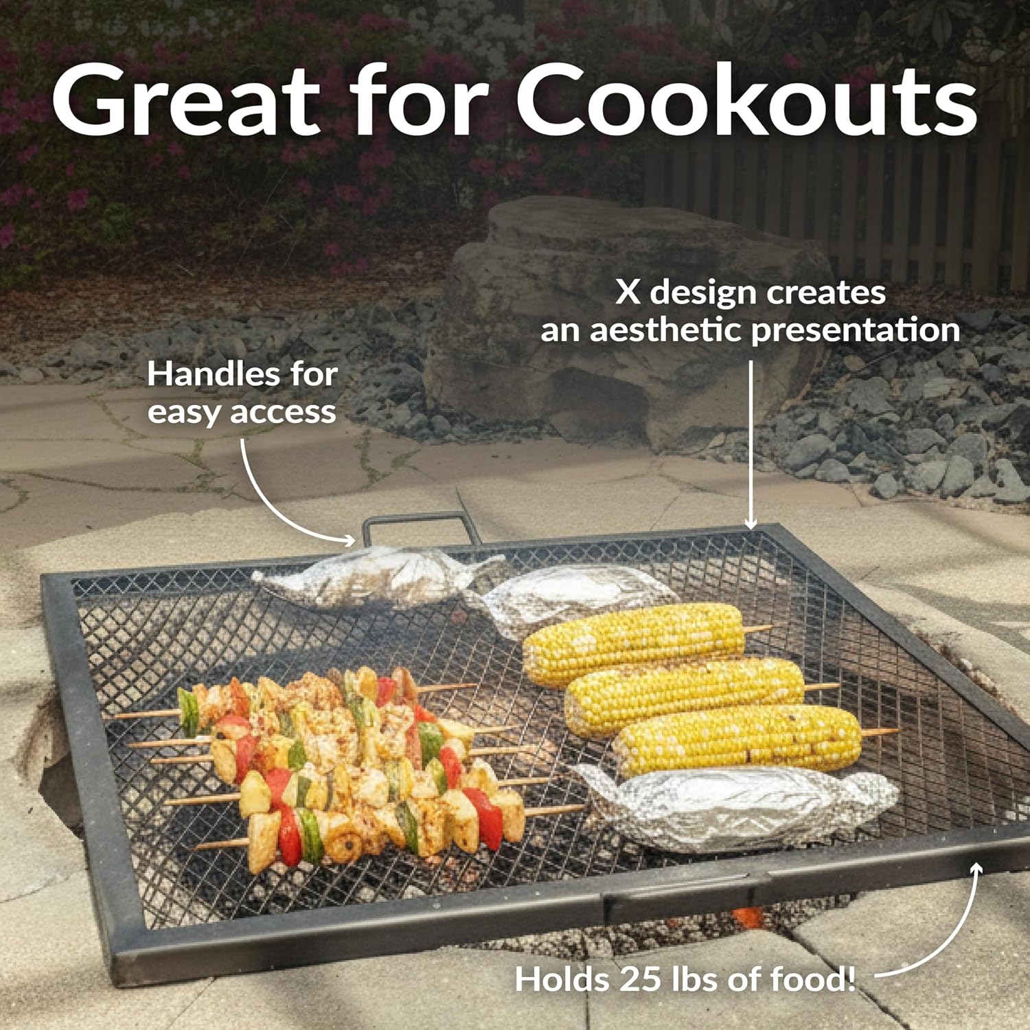 شبكة شواء فولاذية متينة مقاس 4 - مراجعة Camping Cooking Grill وسعره