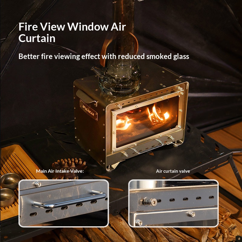 3F UL GEAR الفولاذ المقاوم للص - مراجعة Camping Cooking Wood Stove وسعره