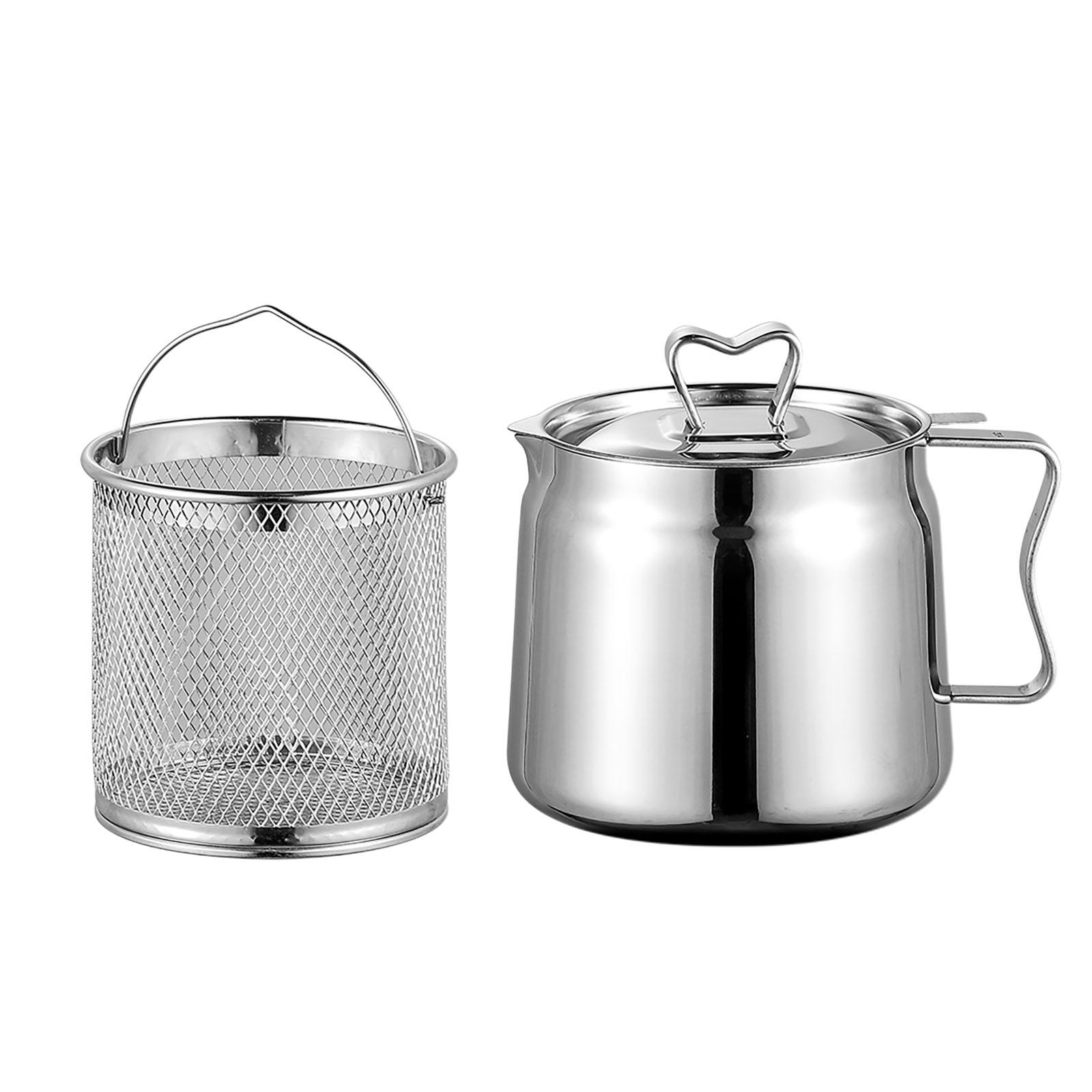 طقم قلاية عميقة من الستانلس ست - مراجعة Camping Cooking Oil Container وسعره