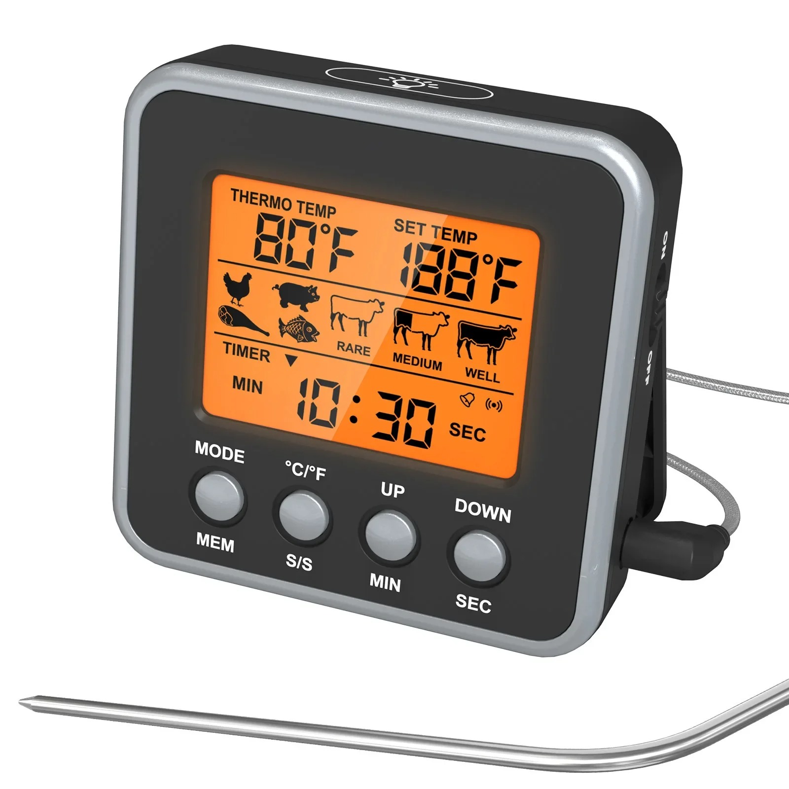 ميزان حرارة اللحوم الرقمي LCD، - مراجعة Meat Thermometer Camp وسعره
