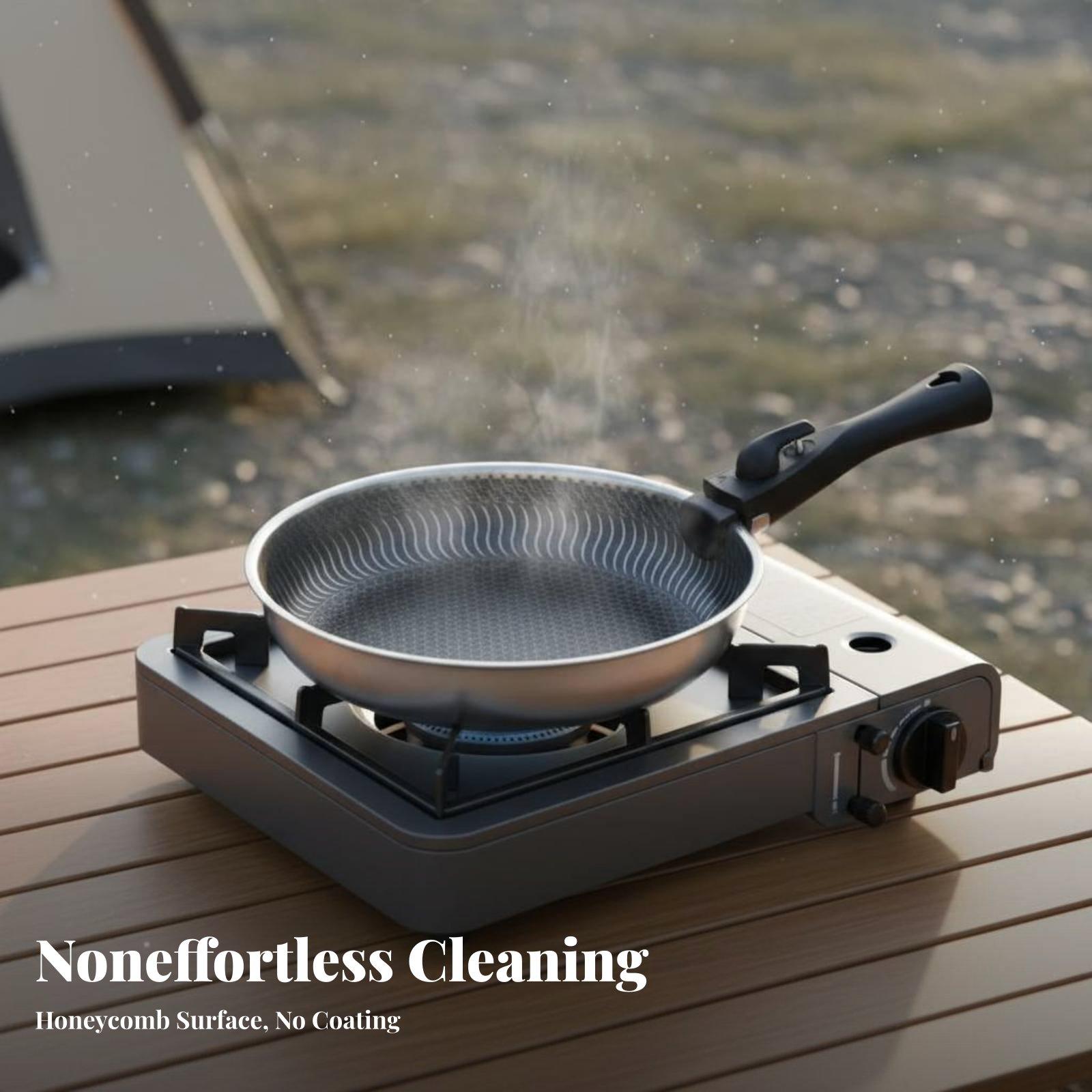 طقم أدوات طهي للتخييم من الفول - مراجعة Camping Cooking Set Detachable Handle وسعره