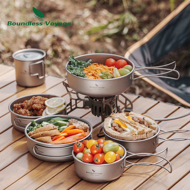 رحلة لا حدود لها أطباق التيتان - مراجعة Mess Kit Titanium وسعره