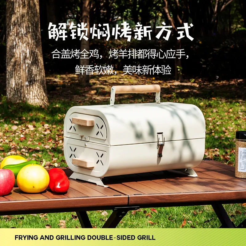 فرن شواء منزلي محمول للتخييم ف - مراجعة Camping Cooking Grill وسعره