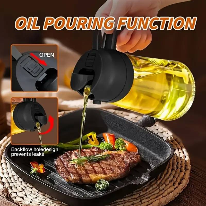 زجاجة رش زيت للمطبخ سعة 470 مل - مراجعة Camping Cooking Oil Container وسعره