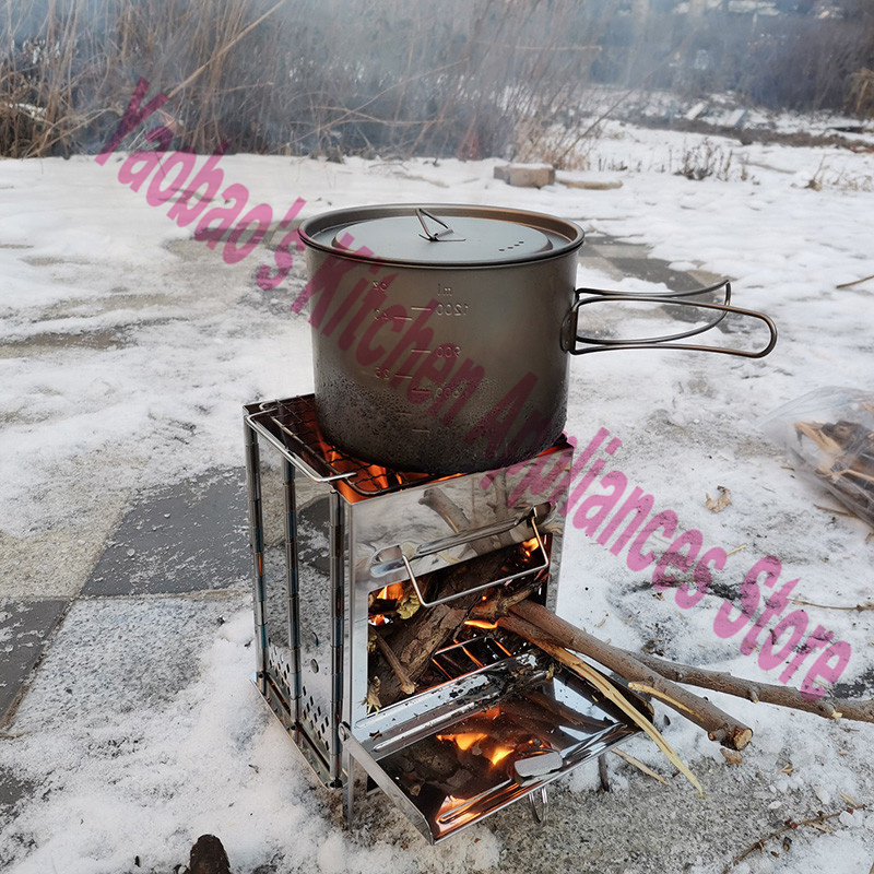 موقد خشبي للتخييم في الهواء ال - مراجعة Camping Cooking Wood Stove وسعره