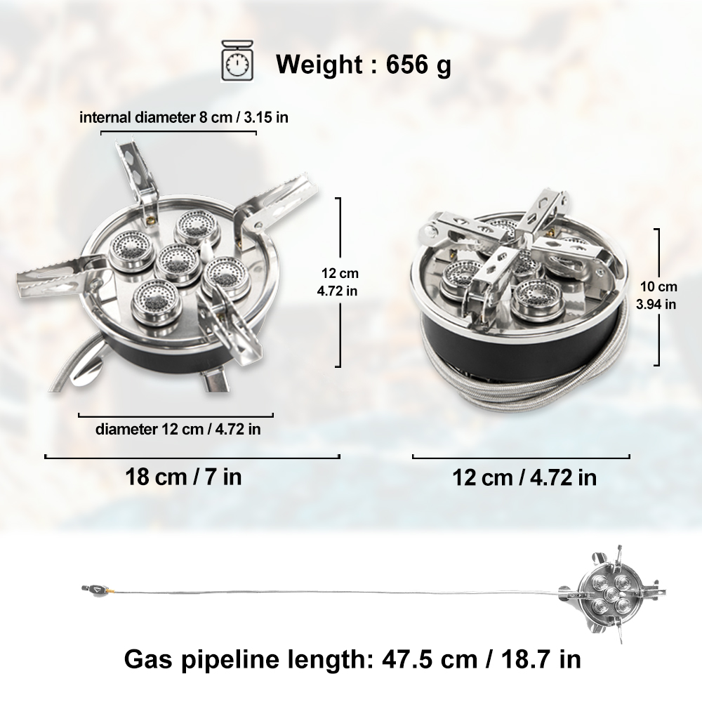Widesea التخييم 5in1 موقد غاز  - مراجعة Camping Cooking Wood Stove وسعره
