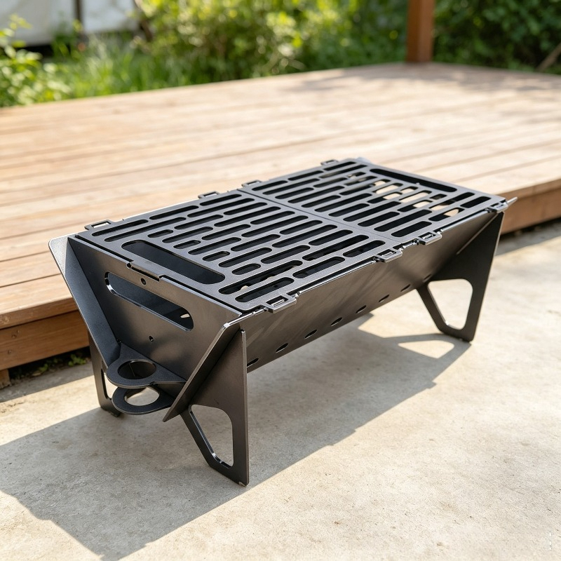 شواية قابلة للطي من الفولاذ ال - مراجعة Camp Grill Portable Folding وسعره