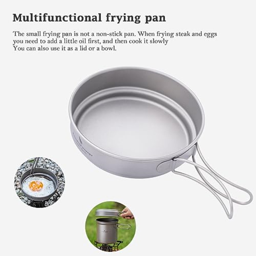 طقم أواني طهي من التيتانيوم مع - مراجعة Mess Kit Titanium وسعره