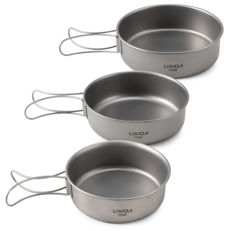 أطباق Lixada من التيتانيوم خفي - مراجعة Mess Kit Titanium وسعره