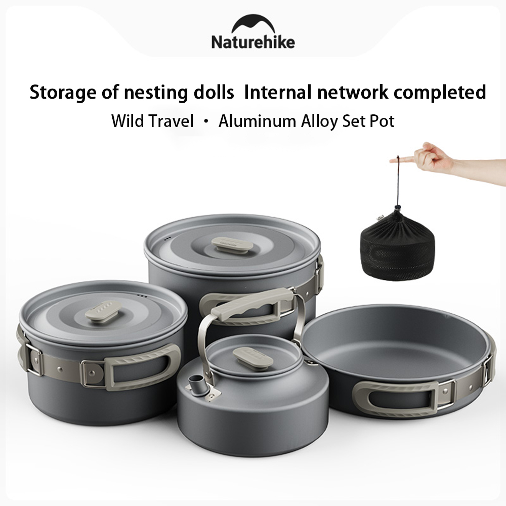 مجموعة أواني خارجية من Natureh - مراجعة Camping Cooking Pan Set وسعره