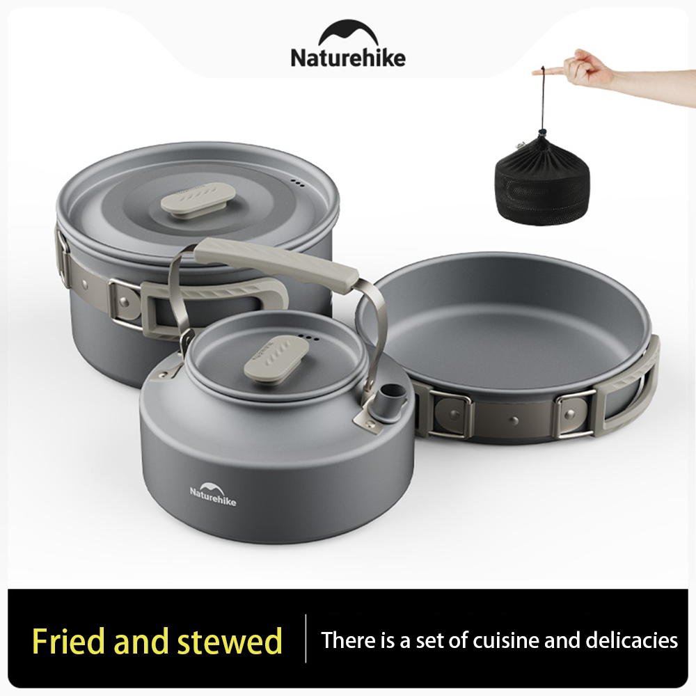 مجموعة أواني خارجية من Natureh - مراجعة Camping Cooking Pan Set وسعره