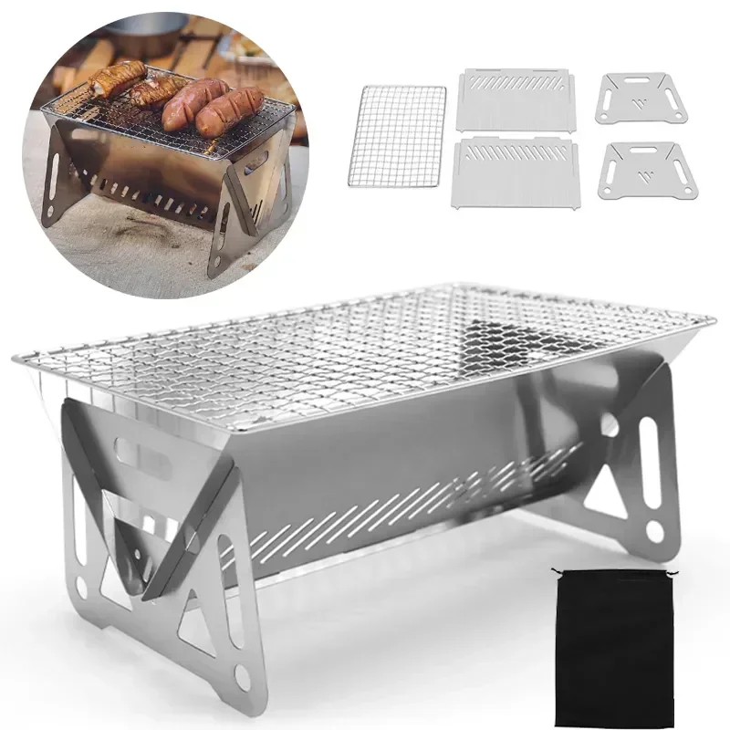 شواية باربكيو محمولة قابلة للط - مراجعة Camp Grill Portable Folding وسعره